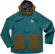 [Howler Bros] Men's Storm Splitter Rain Shell, Dark Teal/Dark Olive
