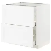 METOD / MAXIMERA base cb 2 fronts/2 high drawers, white Enköping/white wood effect, 80x60x80 cm