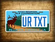 Personalized Replica North Carolina Rocky Mountain Elk License Plate 6x12 Tag