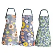 Apron for Women with Pockets, Adjustable Waterproof Floral Chef Aprons for 3