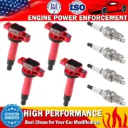 4 Ignition Coil+Spark Plug For Toyota Yaris Echo Prius Scion xA xB 1.5L L4 UF316 (for: Toyota)
