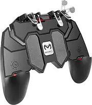 DELAM Mobile Game Controller with L1R1 L2R2 Triggers, PUBG Mobile Controller 6 Fingers Operation, Joystick Remote Grip Shooting Aim Keys for 4.7-6.5" iPhone Android iOS Cellphone Gamepad Accessories