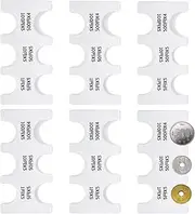 uxcell 6Pcs Japanese Coin Holder, Portable JPY Coin Organiser Dispenser Coin Hard Case Storage 6 Slots, Great for Home, Office, Collection, White