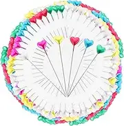 Veemoon 216pcs Pearlized Heart Shaped Cross Stitch Sewing Pins for DIY Jewelry Corsage and Crafting Lightweight Decorative Tools for Weddings Graduations and More