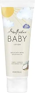 SheaMoisture Baby Lotion for Baby Skin 100% Virgin Coconut Oil, Clear Skin Moisturizer 8 oz