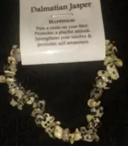 Crystal Chip Bracelet..NEW..Dalmatian Jasper