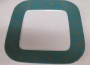 222 Fifth Madrid Green Tourquoise 8 Square Dinner Plates New