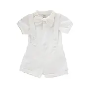 Fashion Baby Boys Baptism Outfit Infant Wedding Gentleman Set Birthday Party Formal Christening Suit Suspender Bow Tie Romper White United States ...