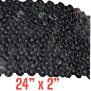 Black Stretch Sequin Trim Arts & Crafts 24” X 2”