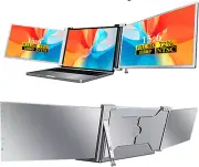 15.6 Inch Portable Monitor for 15.6-17.3 Inch Laptop, Triple Monitor Screen Exte