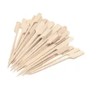 100cps 15/18/25cm Disposable Bamboo Skewer Food Fruit Bamboo Sticks Dessert Buff
