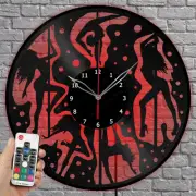 LED Vinyl Clock Pole Dance LED Light Vinyl Record Wall Clock Home Decor 1852