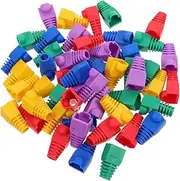 100pcs Cable Connector Caps Ethernet Boot Covers Easy Install Wire Cover for Network