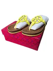 Tory Burch Miller Cloud Leather Sandal Blazing Yellow US 8 New in box