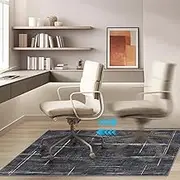 Office Chair Mat, XinM 100 * 120cm Anti-Slip Desk Chair Mat for Rolling Computer Chair Hard Floor Low Pile Carpet Floor Protector for Home Office, Easy Glide and Flat Without Curling- Black