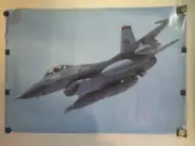 PLAISTOW PICTORIAL #C135 F-16A, 50TH TFW HAHN, W. GERMANY POSTER 25"X35"