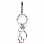 NEW COCCINELLE Keyrings METAL DOODLE Silver Female - E2R8M410401Y01