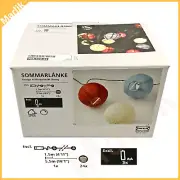 IKEA SOMMARLANKE Led String Light, Multicolor, 24 Lights, Battery Operated, NEW