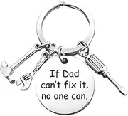 [TOZLU] Dad Keychain, Dad Gifts from Son Daughter, Keyring for Dad Papa Daddy, If Dad Can't Fix It, No One Can Nice