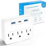 Cruise Power Strip Foldable Plug Non Surge Protector with USB C Outlets 3.4A Tot
