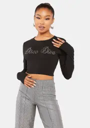 [Dolls Kill] Disco Diva Hotfix Bonnie Top
