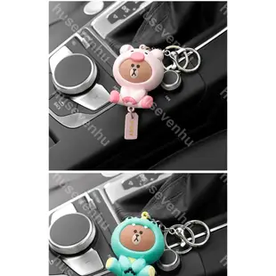 優萌好物♥️LINE FRIENDS 可愛汽車掛件 熊大 莎莉 兔兔 可愛公仔 車內車載掛飾飾品♥️husevenhu