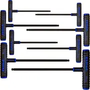 Eklind T Handle Hex Ball End Wrench Set 64808 Metric 8pc 2-10mm 9" Arm T-Handle