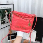 二手精品 CHANEL 香奈兒 23S新款 小牛皮 MINI 22BAG 迷你手袋 斜挎包 單肩包 AS3980