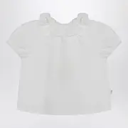 [Teddy & Minou] White blouse with ruffles in cotton 3 M White