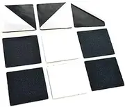 Non-Slip Strips 30 Pieces Hook and Loop Tape Rug Adhesive for Living Room Bedroom Bathroom Black