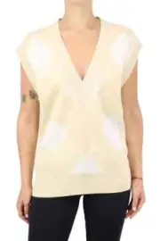 $325 Sandro Paris Flavio Wool/Cashmere Blend Knitted Vest Pullover Size 2