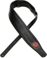 Levy's MSS2 Garment Leather XL Guitar Strap - XL Black (3-pack) Bundle