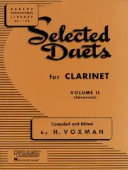Rubank Selected Duets for Clarinet Vol 2 Advanced Classical Sheet Music Book