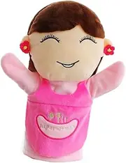 ZXUY Family Style Hand Puppets Soft Plush Puppets Family Members Hand Puppets Cute Toys for Kids Storytelling Imaginative Pretend Play Teaching (Mother)
