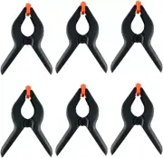 SPRING CLAMPS 6 PC. 4" INCH PLASTIC SPRING CLAMP 4 INCH NEW FREE SHIP