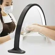 29 Inch Half Moon Eyelash Lamp, LED Nail Lamp with Touch-Free Switch, Adjustable Brightness/6000K Color Temperature/Anti-Slip Base, for SPA, Nail Art, Estheticians, Eyelash Extensions Black