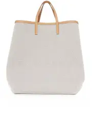 Burberry Extra Large Embossed Logo Cotton Canvas Beach Tote