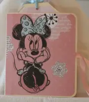 Minnie Mouse File Folder Mini Album Folio with Autograph Tags