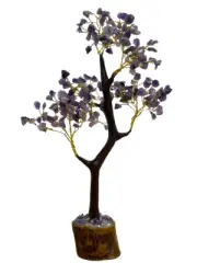 Amethyst 200 Bead Tree on Wooden Base