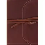 SINGLE COLUMN JOURNALING BIBLE: ENGLISH STANDARD VERSION, BROWN, NATURAL LEATHER, FLAP WITH STRAP