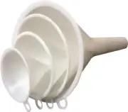 Chef Craft 20493-2PK Funnel Set 2 (Value Set of 8), WHITE