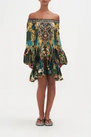 BLOUSON SLEEVE A LINE FRILL DRESS FEARLESS FELIS