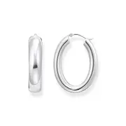 Buy Large chunky hoop earrings silver by Thomas Sabo online - THOMAS SABO Australia