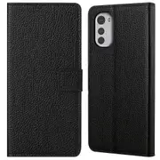 For Motorola Moto E32 Folio Flip Smartphone Case Shell Wallet ic Clasp Phone Protector