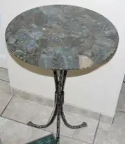 Natural Labradorite Stone Marble Side Coffee Center Round Table Living Room Deco