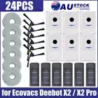 24X Sweeper Kit Ide Brushes Replacement Filters For Ecovacs For DEEBOT X2 X2 Pro