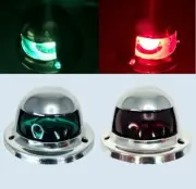 Marine Boat Bulb SS Navigation Side Light Pair Green Starboard Red Port Vertical