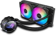 ASUS ROG Strix LC II 240 ARGB - All-in-one AIO Liquid CPU Cooler 240mm Radiator, Intel LGA1700, 115x/2066 and AMD AM4/TR4 Support, 2X 120mm 4-pin PWM Addressable RGB Radiator Fans
