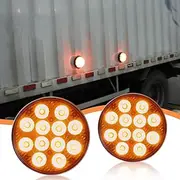 ADAURIS 2PCS Caution Lights, Rechargeable Strobe Lights,Wireless Trailer Lights, Beacon strobe light,Amber Flashing Warning Emergency beacon lights with Magnetic for Trucks Trailer Bus Tracto