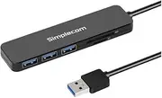 Simplecom CH365 SuperSpeed 3 Port USB 3.0 (USB 3.2 Gen 1) Hub with SD MicroSD Card Reader
